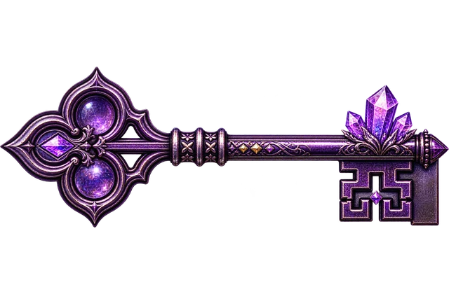 Amethyst Trefoil key